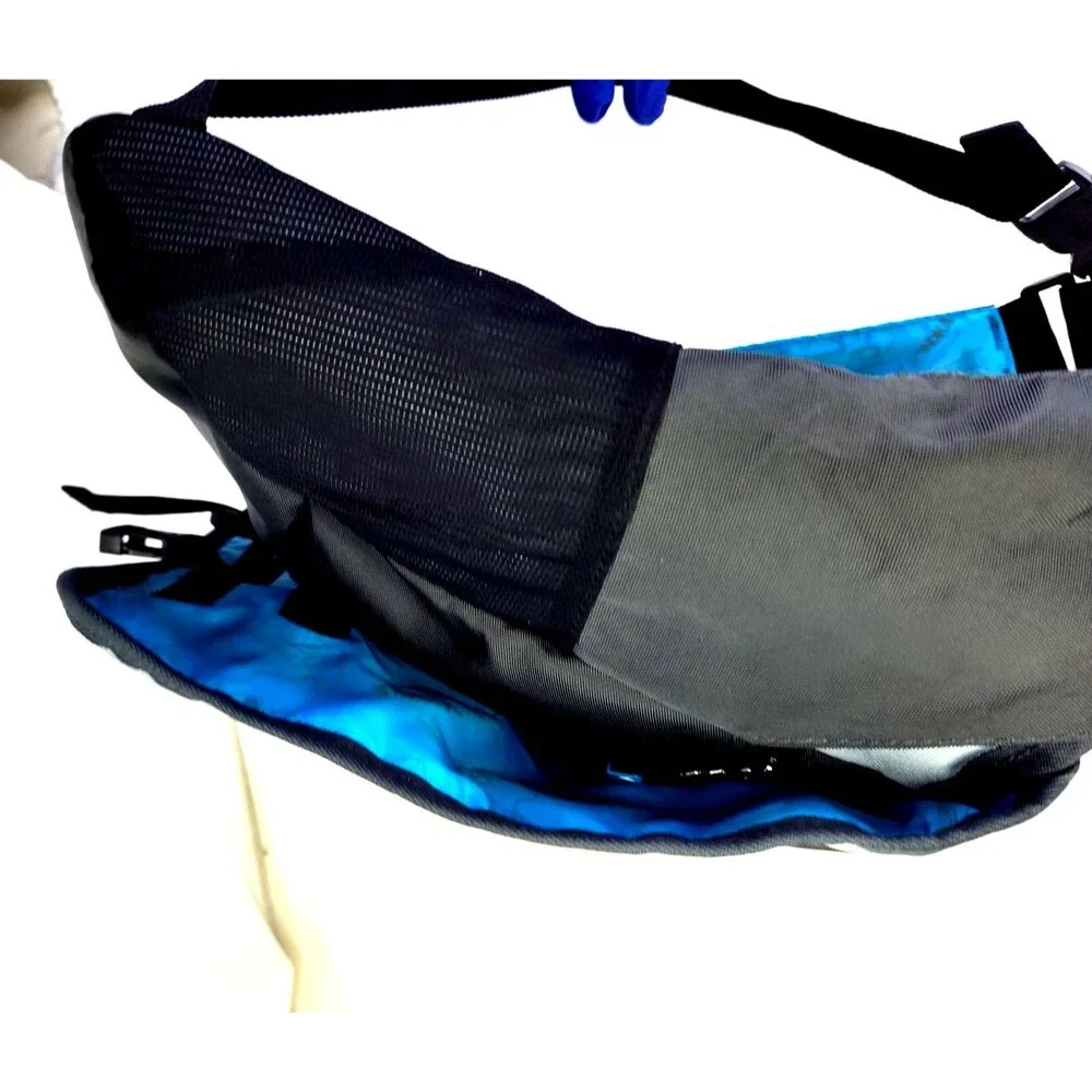 Bondka Cross Body Travel Messenger Bag Laptop & Tablet Padded Black Blue